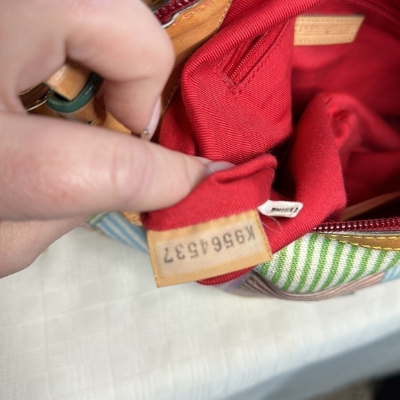 Dooney & Bourke Pastel patchwork Canvas hobo. - Picture 10 of 10